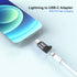 Lightning Female to USB-C Male Adapter | 30W PD Fast Charging | Compatible with iPhone15/Plus/Pro/Pro Max and More Type C Devices, Not for Audio/O...