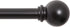 Kenney Chelsea Ball End Window Curtain Rod - Adjustable 28 to 48 Inches, Extendable Set, Black...