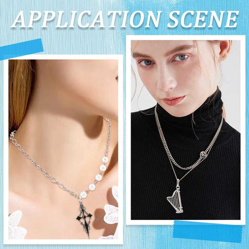 SUNNYCLUE 1 Box 120Pcs Pendant Clasp Pinch Clasp Bails 304 Stainless Steel Pinch Bails Pendant Clasp Bail Connector Pendant Clasps Jewelry Finding...