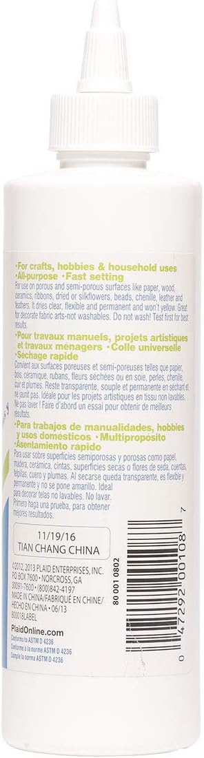Plaid Delta 108 Sobo Premium Craft and Fabric Glue, 8-Ounce...
