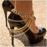Punk Layered Anklets Gold Tassel Ankle Chain High heels Chain Bar NightClub Party Foot Chains Jewelry for Women and Girls(Pack of 1)...