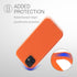 kwmobile Case Compatible with Apple iPhone 12 / iPhone 12 Pro Case - Soft Slim Protective TPU Silicone Cover - Neon Orange...