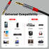 Aux Cable, 3.5mm Aux Cord Short Male to Male,? 0.5M? Fish Wire Braided Audio Cable Compatible with Headphone Jack, Auxiliary Cord for iPhone, Home...