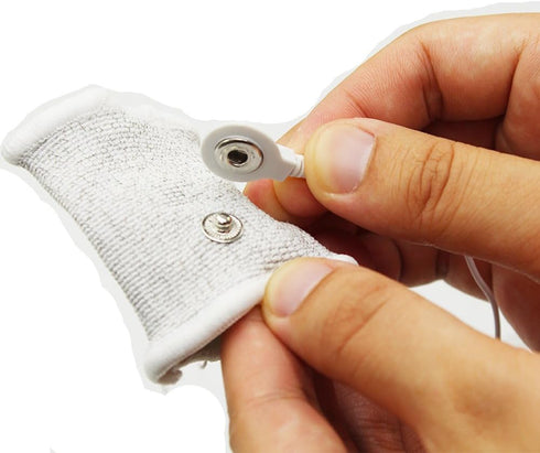 E-stim Adjustable Fabric Silver Thread Conductive Loop Accessories for Tens Stim Finger Massager Accessories...