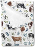 Milk Dairy Cow Farm Animal Leaves Baby Boy Girl Blanket, Neutral Western Flannel Fleece Nursery Bed Swaddle Receiving Blankets, Soft Lightweight T...