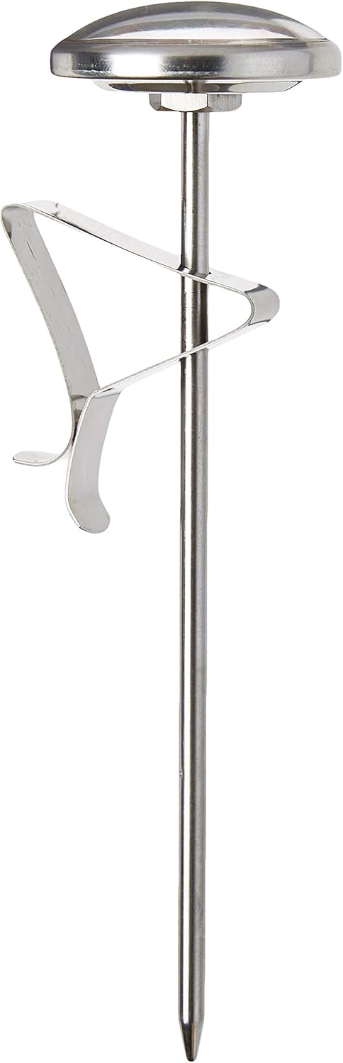 CDN ProAccurate® Instant Read Beverage Frothing Thermometer with Clip for Precise Temperature Measurement, 5" Stainless Steel Stem, Yellow Case (I...