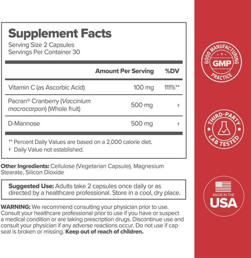 O Positiv URO Urinary Tract Health Supplement for Women, 60 Count (Pack of 1) - Urinary Support Vitamins with Pacran Complete Cranberry Extract, D...
