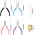 4 Pack Jewelry Making Pliers Tools Set, Jewelry Pliers with Needle Nose Pliers, Round Nose Pliers, Bent Nose Pliers, Wire Jewelry Pliers for Jewel...