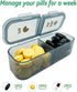 7-Day Pill case 2 Times a Day, Pill Organizer 2 Times a Day,Am Pm Daily Pill Case Travel Pill Organizer,Large Capacity Pill Organizer for Medicine...
