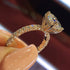 XIALV Rose Gold Plated Cubic Zirconia 2 Carats Oval Cut Ring Simulated Diamond CZ Wedding Engagement Ring for Women (US size 7)...