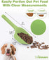 2 PACK Dog Food Scoop,1 Cup Capacity Pet Food Scoop With Measuring Lines For Dog, Puppy and Cat (Green and Black)...