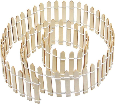 40 Inches Miniature Fairy Garden Fence, DIY Wood Picket Fence Mini Ornament for Dollhouse Home Garden...