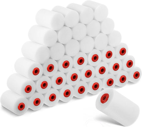 40 Pcs 2 Inch Mini Paint Roller Foam Paint Roller Covers Small High Density Household Paint Roller Covers Sponge Paint Roller Refills for Textured...