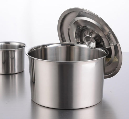 Stainless Steel Soup Pot, Stock Pot Sauce Pot Induction Pot With Lid, Healthy Multifunctional Odorless Pot Seasoning Container for Cooking (Small ...