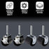 King's Brand Heavy Duty Caster Wheels for Bed Frame ~Set of 4~ (2 Locking & 2 None Locking)...