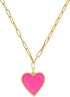 Tewiky Cute Heart Necklace Tiny 14k Gold Heart Pendant Choker Necklaces Small Gold Love Open Heart Chain Necklace for Women Dainty Gold Necklace G...