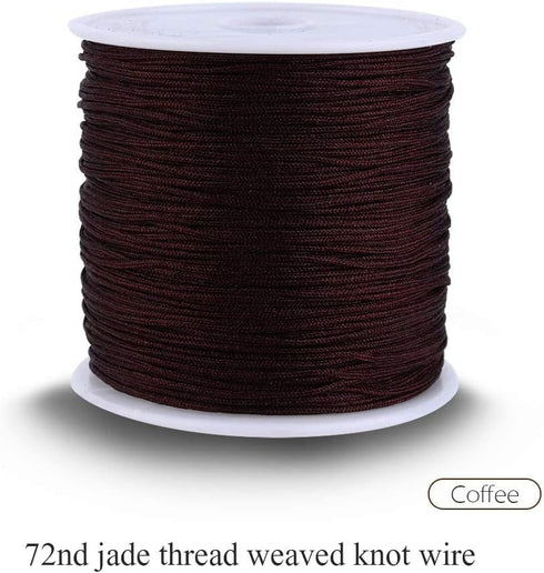 Nylon Beading Cord for Chinese Knotting Macrame String Bracelet Braided Thread Jewelry Making Material Coffee...