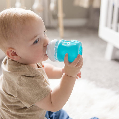 Olababy Silicone Sleeve for Avent Natural Glass Baby Bottles (8 oz, Blue)...