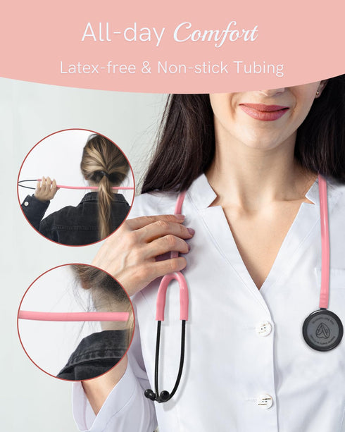 FriCARE Lightweight Stethoscope - Stethoscopes for Nurse Medical Nursing Students - Classic Home Health Diagnostic Kit, StethoMedic Essentials, Li...