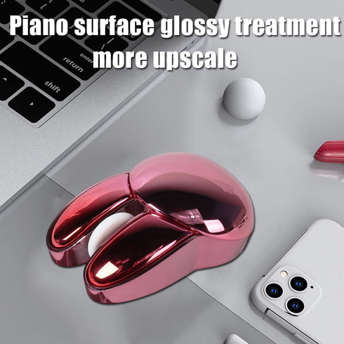 Wireless Mouse Bluetooth Cute Bunny Dual-Mode Computer Mouse Portable Small 2.4G Optical Mouse with USB Receiver Silent Red Kawaii Rabbit Cordless...