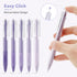 YISAN Retractable Gel Pens,0.5mm,Black Ink,Quick Dry,Fine Tip,Fine Point Aesthetic Pens for Note Taking,Journaling,Office,5 Pcs,Purple Tone,71006...