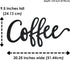 20" Slightly Distressed Black Wooden Coffee Word Sign Wall Art Decor...