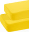 BEDSUM Microfiber 2 Pack Toddler Fitted Crib Sheets, Super Soft and Cozy Baby Sheets for Standard Crib and Toddler Mattresses, 28x52 Inches, Yello...