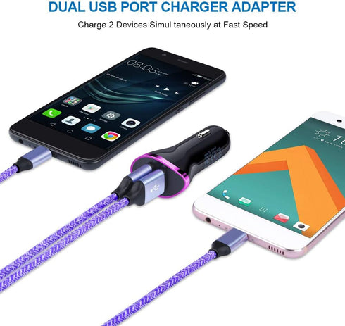 Type C Wall Charger Block Plug Car Charger Adapter+Fast Charging USB C Cable for Samsung Galaxy S24 S23 S22 S21 Note 20 Ultra S20 FE S10E S10 S9 A...