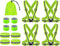 4PCS Adjustable Reflective Safety Harness+4PCS Elastic Reflective Wristbands+4PCS Reflective Slap Arm-Bands and a Mesh Bag,Running Reflective Vest...