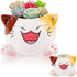 Cute Cat Succulent Plants Pots - Small Ceramic Planter Pots with Drainage Hole,Creative Cactus Flower Plant Pots,for Home Office Desktop House Gar...