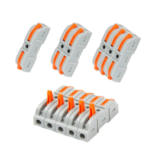 35PCS Lever Wire Nuts Connectors, 1Way Inline Conductors Compact Universal Wire Connectors, Electrical Splicing Connectors Quick Wiring Connect 24...