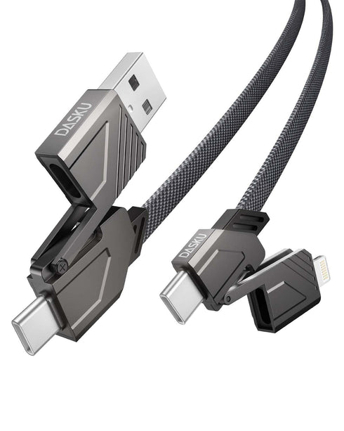 4-in-1 USB/USB C to Lightning/USB C Cable 6ft, 60W Fast Charging & Data Sync, iPhone Charger Cord for iPhone 15 14 13 12 11 Samsung S24 S23 S22 Mu...