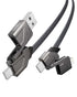 4-in-1 USB/USB C to Lightning/USB C Cable 6ft, 60W Fast Charging & Data Sync, iPhone Charger Cord for iPhone 15 14 13 12 11 Samsung S24 S23 S22 Mu...