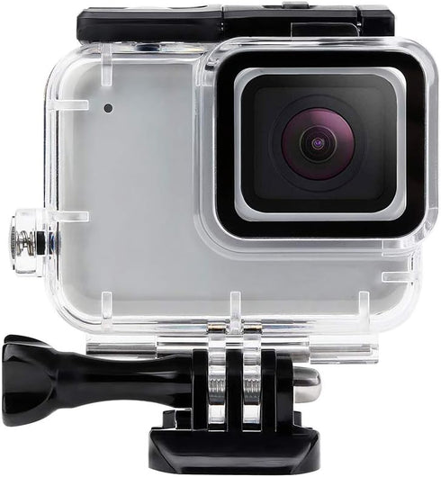 FitStill Waterproof Housing Case Only for Go Pro Hero 7 White & Silver, Protective 45m Underwater Dive Case Shell with Bracket Accessories for Go ...
