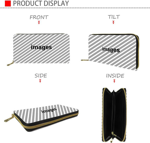 Women's Gothic Skull Zipper Clutch Long Wallet Multifunction Holder Organizer Purse Handbags...