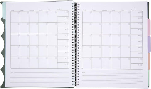 Mintra Office Durable PREMIUM Spiral Notebook (Green Olive, 5 Subject (8.5in x 11in))...