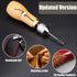 12 Pieces Portable Sewing Awl Kit,Stitching Awl Hand Stitcher Repair Tool Kit for Leather, Heavy Fabrics and Canvas with Needles(Straight and Curv...