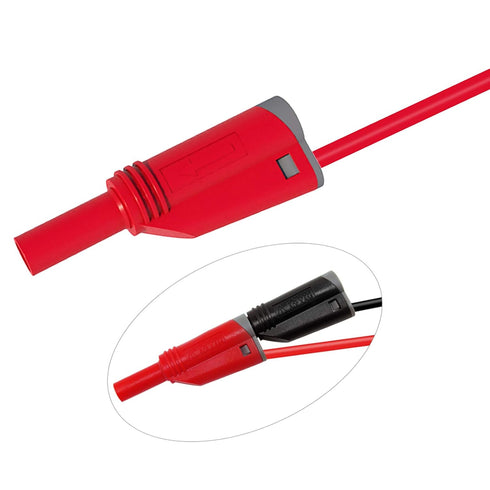Goupchn 5PCS Banana Plug Silicone Test Leads 4mm Fully Insulated Safety Shrouded Stackable Banana Plug Soft Wire Extension Cable for Multimeter...