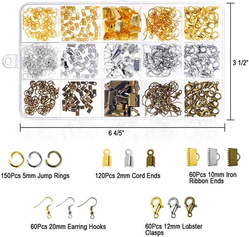 Anezus Jewelry Repair Kit with Jewelry Pliers, Jewelry Making Tools, Beading String and Jewelry Making Supplies for Jewelry Repair, Jewelry Making...