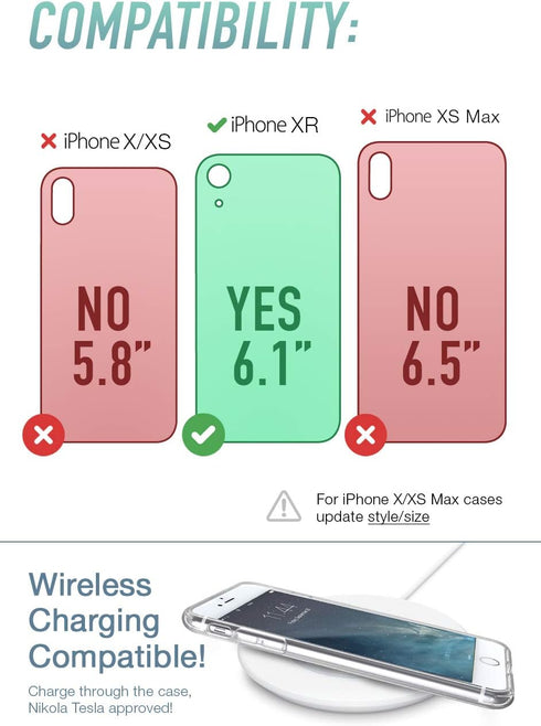 Smartish iPhone XR Clear Case - Nudist Frosted Clear - Protective Slim Grip Shock Resistant Cover (Silk) - Nothin' to Hide...