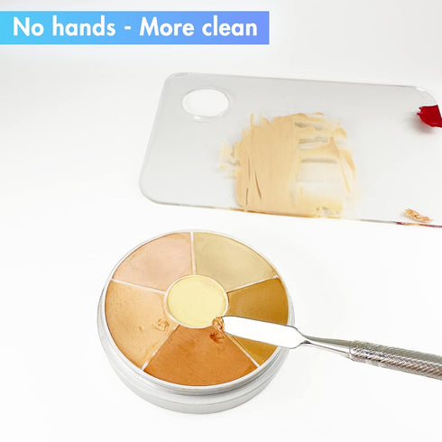 Foundation Spatula, 3pcs Stainless Steel Makeup Spatula Mixing Tool Cosmetic Metal Mixer Tool for Professional Color Nail Art Lab Pigment Blending...