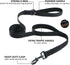Heavy Duty Dog Leash for Medium to Large Dogs with Two Padded Handles 5FT, Double Handle Dog Leash (Black, 5 FT x 1" Wide)...