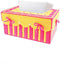 Btibpse 3D Cross Stitch Kits Simple Embroidery Kits DIY Tissue Box for Woman and Girls Plastic Canvas Kit (Red+yellow)......