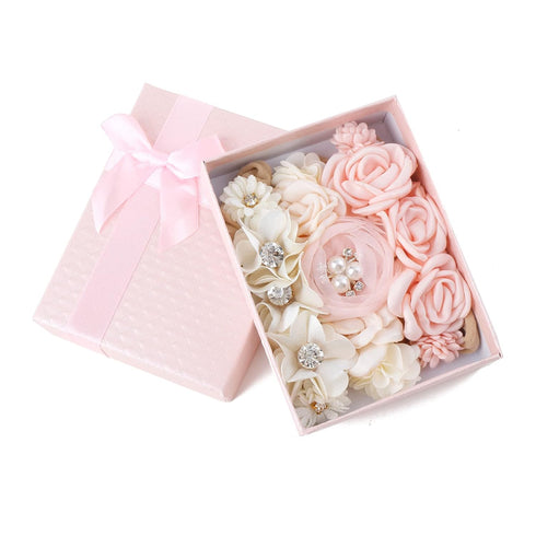 Baby Girl Floral Headband Nylon Flower Crown Elastic Hairband 3pcs Hair Accessories Gift for Girls (33#)...