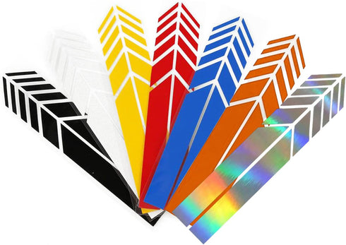2 PCS Car Rear View Mirror Stickers, 5.51" x 1.18" Striped Rearview Mirror Car Stickers, Car Side Mirror Reflective Decals (Red)...