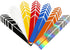 2 PCS Car Rear View Mirror Stickers, 5.51" x 1.18" Striped Rearview Mirror Car Stickers, Car Side Mirror Reflective Decals (Red)...