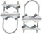 Double Antenna Mount Clamp U-Bolt Mounting Hardware Antenna Mast Clamp V Jaw Bracket Accessories Anti-Rust Finished for TV CB Ham Outside Home Ant...