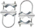 Double Antenna Mount Clamp U-Bolt Mounting Hardware Antenna Mast Clamp V Jaw Bracket Accessories Anti-Rust Finished for TV CB Ham Outside Home Ant...