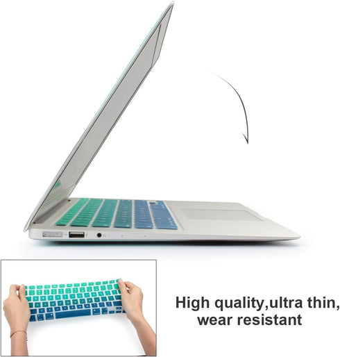 Batianda Ombre Color Keyboard Cover for MacBook Pro 13 inch Model A1708 (No Touch Bar) 2017 & 2016 Release & MacBook 12 inch A1534 Silicone Protec...