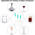 3 Pieces Wine Cleaning Brush Flexible Bottle Scourer with Stainless Steel Decanter Cleaning Balls Multi-Function Household Cleaning Tools for Gobl...